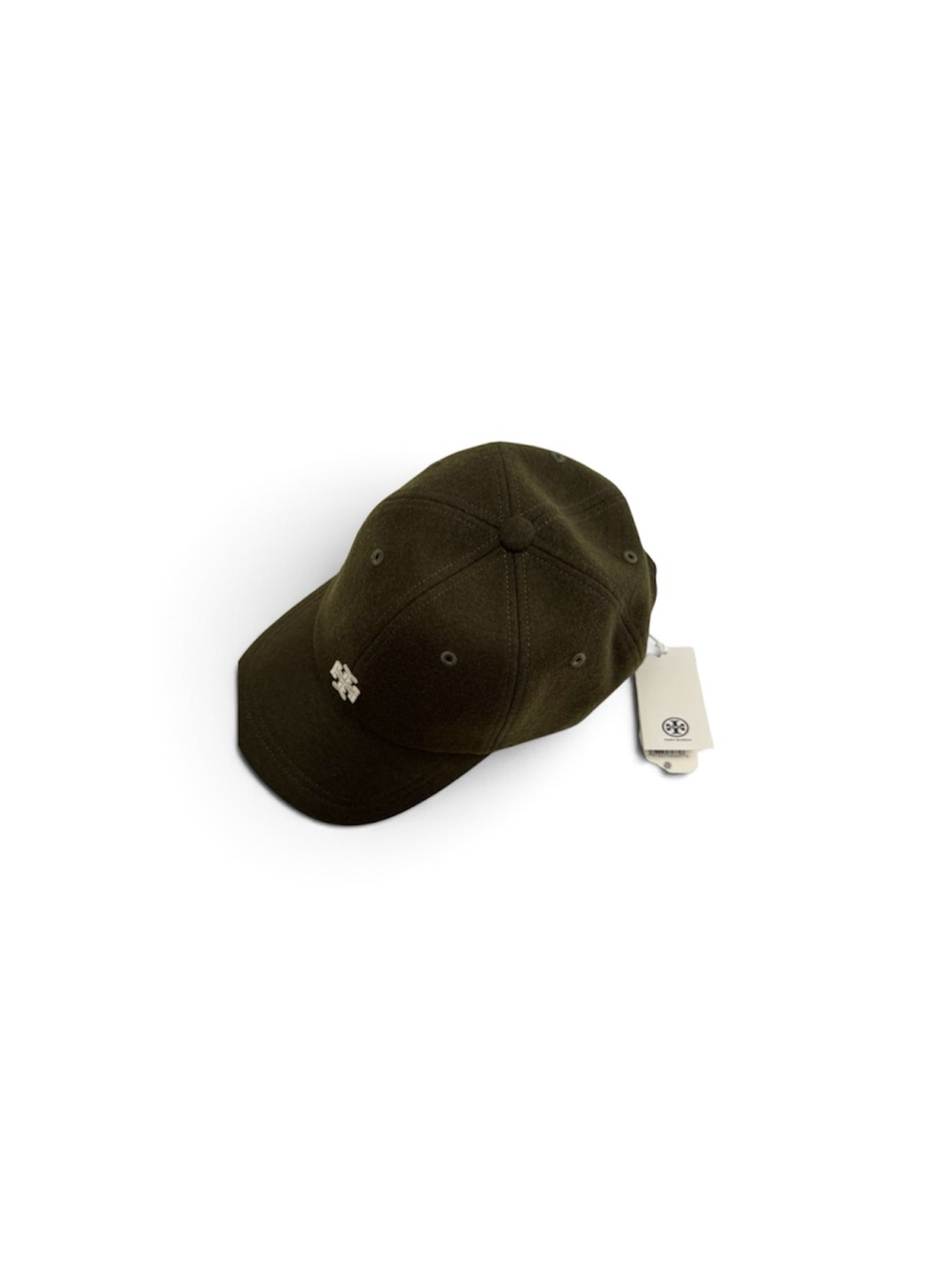 Tory Burch Olive Green Baseball Cap with Logo